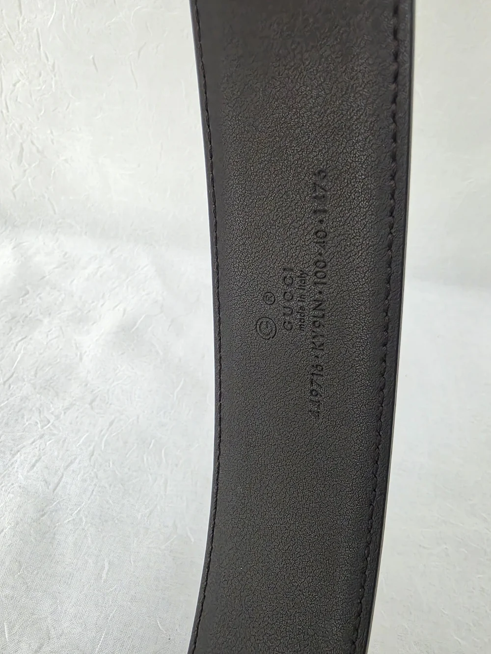 Auth Gucci GG Canvas Leather Belt